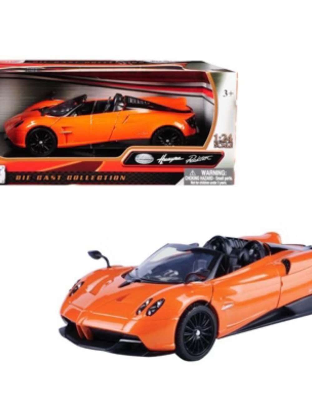 Pagani Huayra Roadster Orange 1/24 Diecast Model Car by Motormax